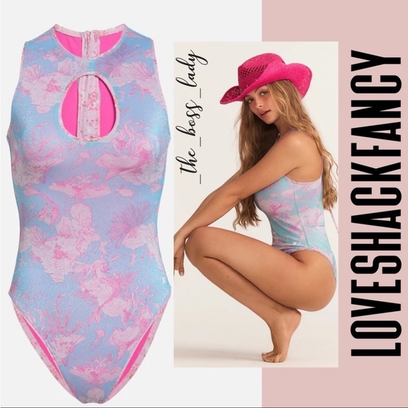 NWT LoveShackFancy swimsuit Medium one piece bodysuit swimwear bikini - Picture 5 of 6